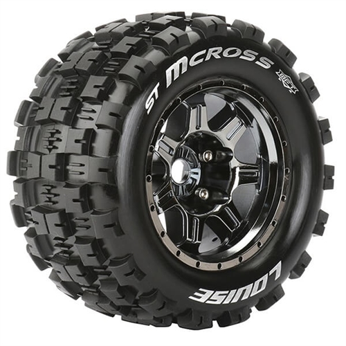 LOUISE RC ST-MCROSS 1/8 SPORT 0" OFFSET HEX 17MM BLACK E-R